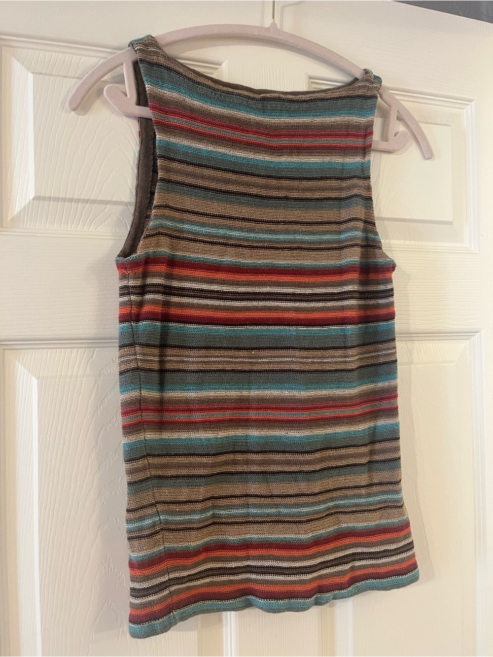 Lauren Ralph Lauren Multicolor Linen and Silk Striped Tank